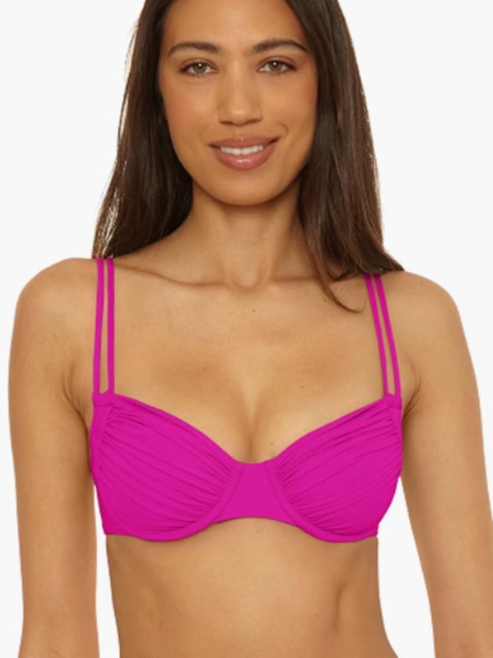 BECCA Women's Color Code Underwire Bikini Top, Adjustable, Swimwear D Cup 8667